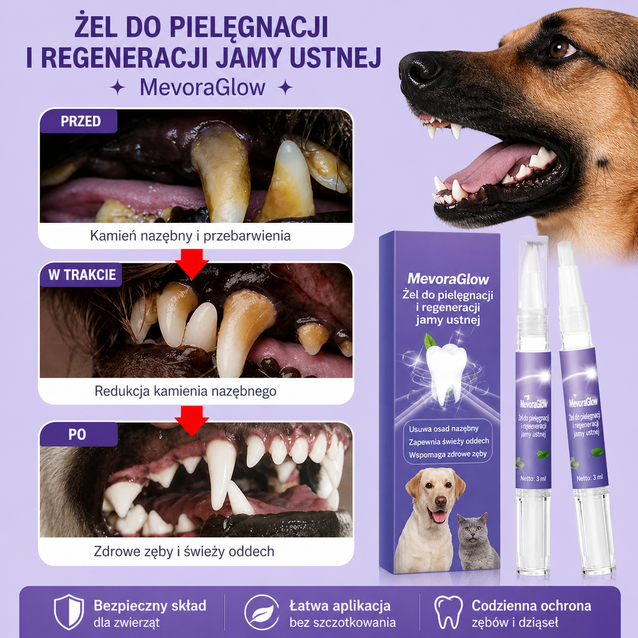 MevoraGlow - żel do regeneracji jamy ustnej dla zwierząt