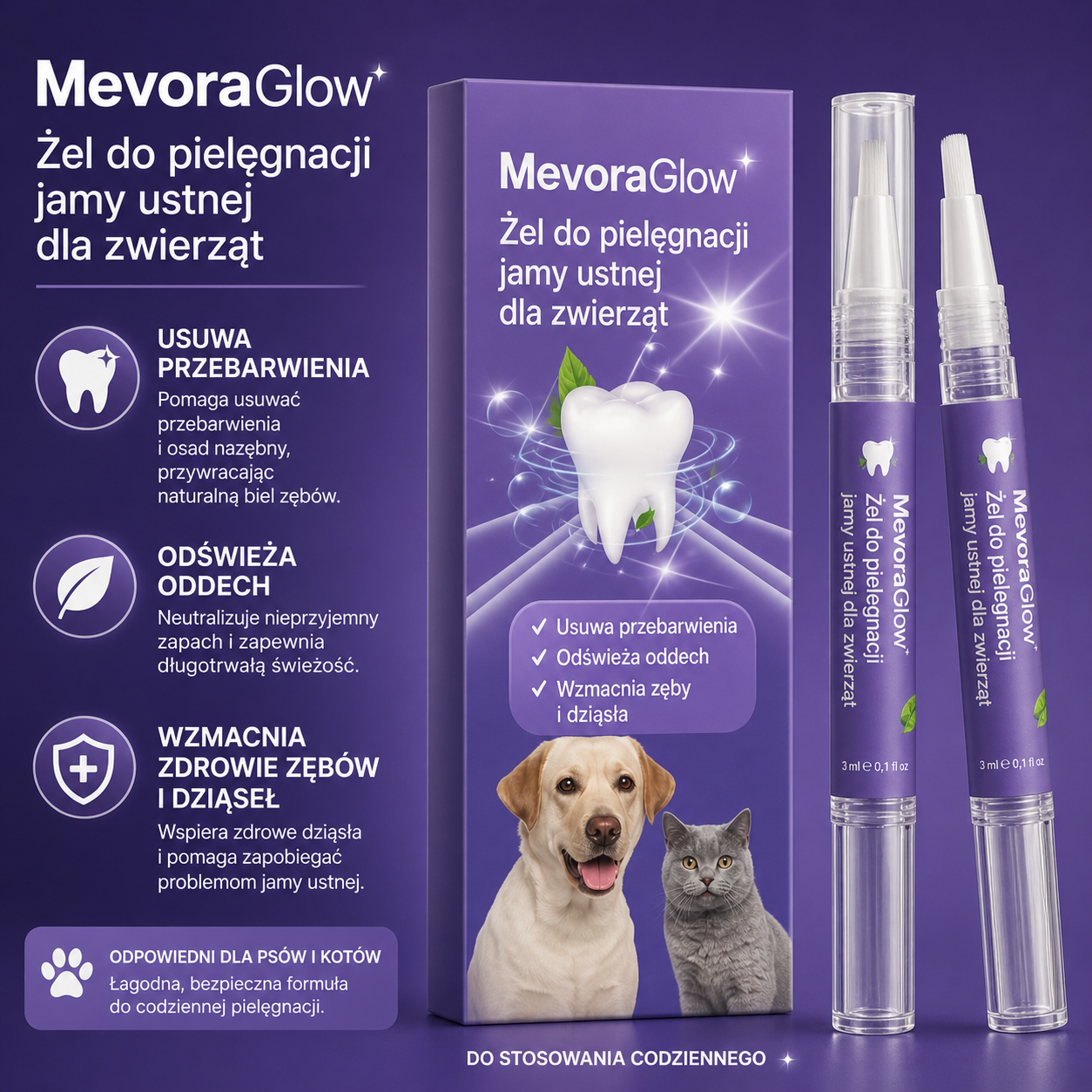 MevoraGlow - żel do regeneracji jamy ustnej dla zwierząt