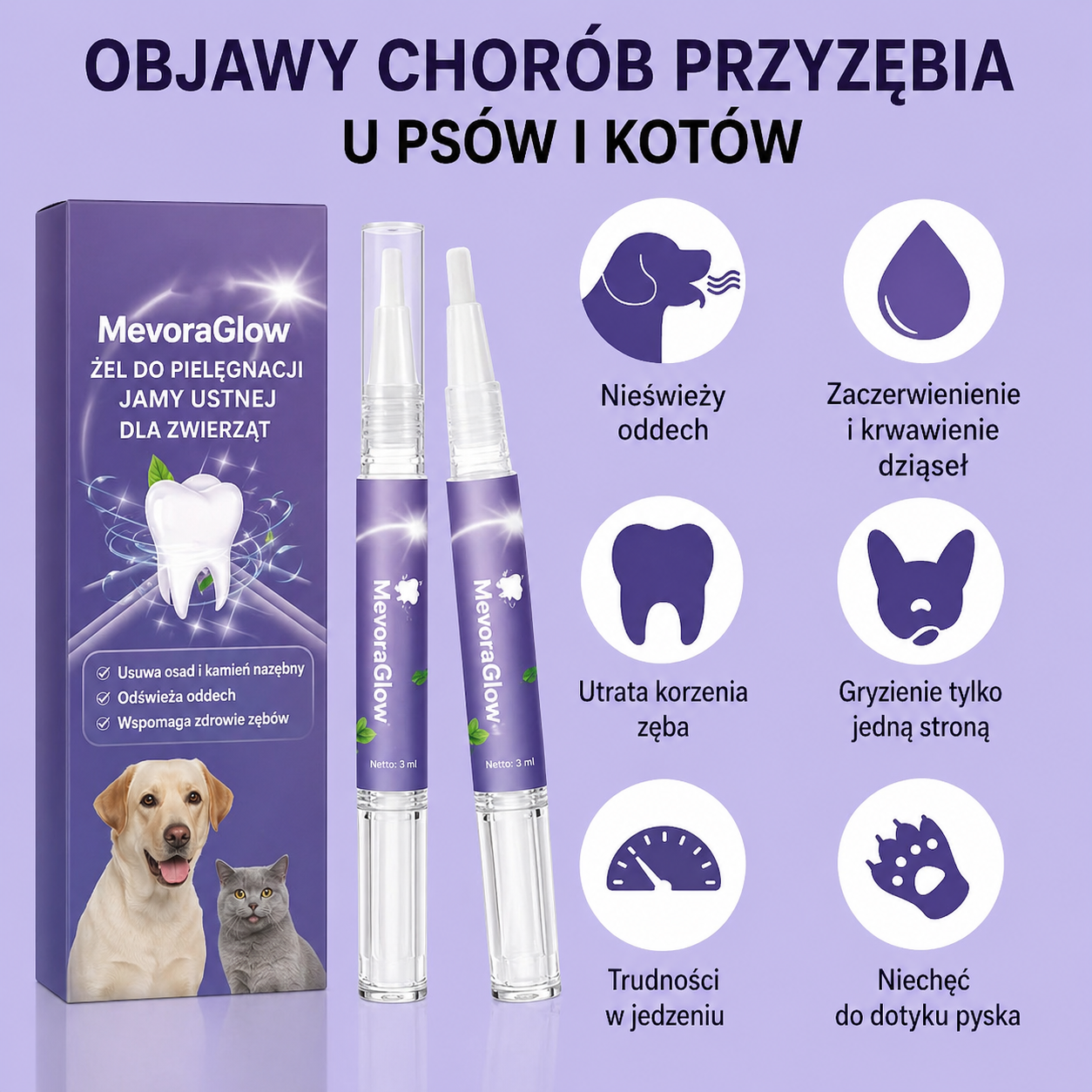 MevoraGlow - żel do regeneracji jamy ustnej dla zwierząt