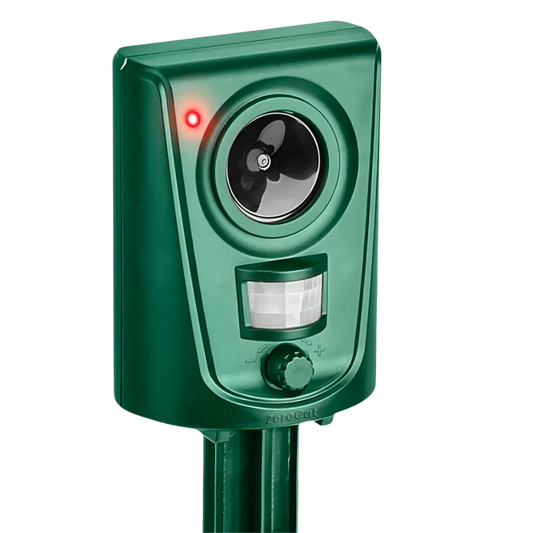 ZeroKot® Ultradźwiękowy odstraszacz kotów Mevora – do użytku zewnętrznego